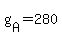 +g%5BA%5D+=+280+