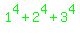 +green%28+1%5E4+%2B+2%5E4+%2B+3%5E4%29+
