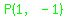 +green%28P%281%2C-1%29%29