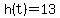 +h%28t%29+=+13+