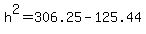 +h%5E2+=+306.25+-+125.44+