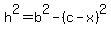 +h%5E2+=+b%5E2+-+%28+c+-+x+%29%5E2+