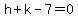 +h+%2B++k+-+7=+0