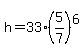 +h+=+33%2A%285%2F7%29%5E6+