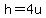 +h+=+4u+