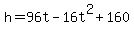 +h+=+96t+-+16t%5E2+%2B+160+