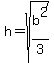 +h+=+sqrt%28b%5E2%2F3%29+