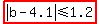 +highlight%28++abs%28b+-+4.1%29+%3C=+1.2+%29+