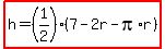 +highlight%28+h+=+%281%2F2%29%287-2r-pi%2Ar%29+%29+