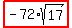 +highlight%28-72%2Asqrt%2817%29%29+