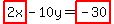 +highlight%282x%29-10y=highlight%28-30%29+