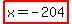 +highlight%28x=+-204%29+
