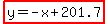 +highlight%28y++=+-x+%2B+201.7%29+