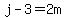 +j+-+3+=+2m+