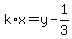 +k%2Ax+=+y+-+1%2F3+