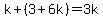 +k%2B%283%2B6k%29=3k+