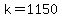 +k+=+1150+