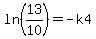 +ln%2813%2F10%29+=+-k4+