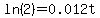 +ln%282%29+=+0.012t+