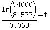 +ln%2894000%2F81577%29%2F0.063+=+t+