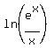 +ln%28e%5Ex+%2F+x%29+