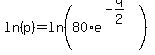 +ln%28p%29=+ln%2880%2Ae%5E%28-q%2F2%29%29