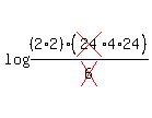 +log%28%282%2A2%29%2Fcross%286%29%2A%28cross%2824%294%2A24%29%29