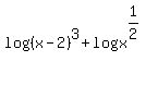 +log%28%28x-2%29%29%5E3+%2B+log+%28x%29%5E%281%2F2%29