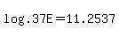 +log%28+.37E+%29+=+11.2537+