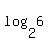 +log%28+2%2C+6+%29+