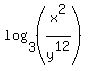 +log%28+3%2C%28+x%5E2+%2F+y%5E12+%29%29+