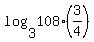 +log%28+3%2C+108%2A+%283%2F4%29+%29