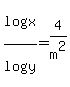 +log%28+x%29%2Flog%28y+%29=+4%2Fm%5E2+