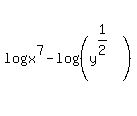+log%28+x%5E7+%29+-+log%28%28+y%5E%281%2F2%29+%29%29+