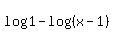 +log%281%29+-+log%28%28+x-1+%29%29+