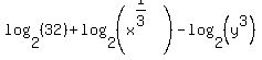 +log%282%2C+%2832%29%29+%2B+log%282%2C+%28x%5E%281%2F3%29%29%29+-+log%282%2C+%28y%5E3%29%29+