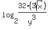 +log%282%2C32%28+3sqrt%28x%29%29%2Fy%5E3%29+