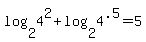 +log%282%2C4%5E2%29+%2B+log%282%2C4%5E.5%29+=+5+