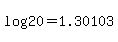 +log%2820%29+=+1.30103+