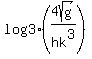+log%283%29%284sqrt%28g%29%2Fhk%5E3%29+