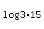 +log%283%29+15+