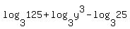 +log%283%2C125%29+%2B+log%283%2Cy%5E3%29+-+log%283%2C25%29