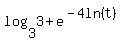 +log%283%2C3%2Be%5E%28-4ln%28t%29%29%29+