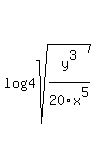 +log%284sqrt%28y%5E3%2F20x%5E5%29%29+