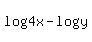 +log%284x%29+-log%28y%29
