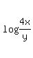+log%284x%2Fy%29