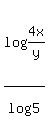 +log%284x%2Fy%29%2Flog%285%29++