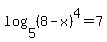 +log%285%2C%288-x%29+%5E4%29=+7+