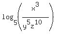 +log%285%2C%28x%5E3%2F%28y%5E5z%5E10%29%29%29+