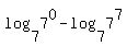 +log%287%2C7%5E0%29-+log%287%2C7%5E7%29+